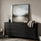 Framed Abstract Lake Landscape Wall Art, Modern Neutral Canvas Prints Artwork - Image 2
