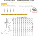 suddus Curtain Lights for Bedroom, 200 Led Hanging String Light Outdoor - Image 6