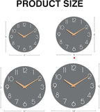 cicininc Wall Clock, 10 Inch Wooden Silent Non-Ticking, Decorative Battery - Image 3