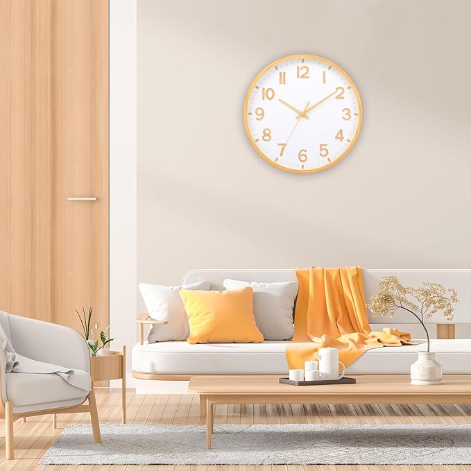 Wall Clocks Battery Operated 12 inch Modern Wall Clock, Silent Non Ticking Wall - Image 6