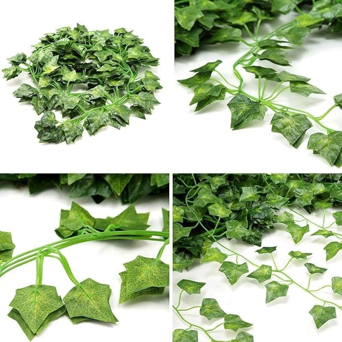 Comtelek 504 FT Artificial Ivy 72 Pack Ivy Vine Garland Ivy Leaves Greenery - Image 8