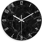 Marble Minimalist Wall Clock for Living Room Black Wall Clocks Battery Operated by Constantplanet%E6%97%97%E8%88%B0%E5%BA%97