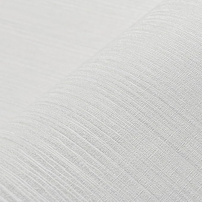 Haimin Grasscloth Textured Wallpaper 24in X 393in Fabric Contact Paper White - Image 6