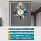 Large Metal Decorative Wall Clocks Silent Non-Ticking, 3D Modern Art Clock Home - Image 6