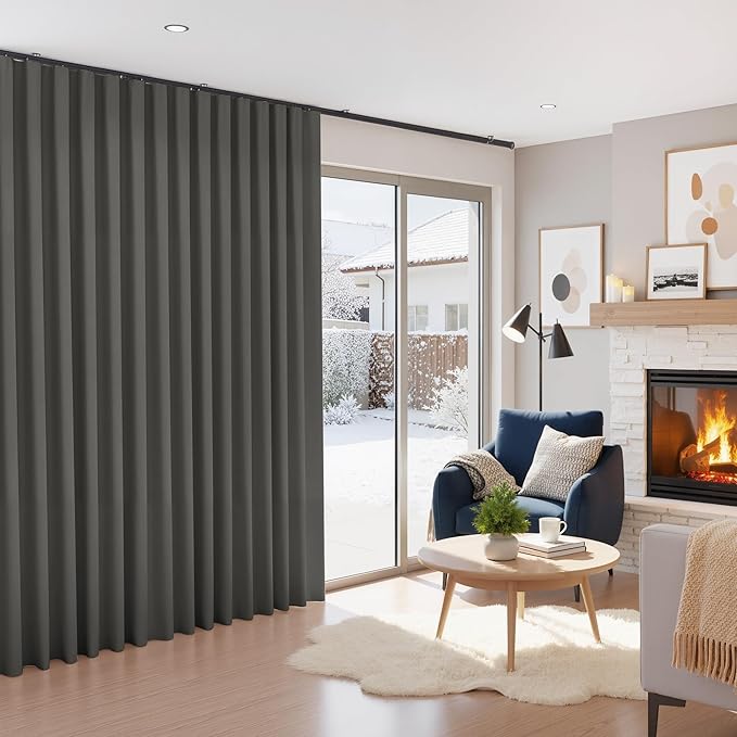 RYB HOME Full Blackout Curtain for Sliding Glass Doors, Thermal Insulated Extra - Image 2