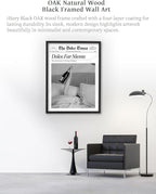 iHery Premium Natural Black OAK Wood 16x20in Dolce Far Niente Framed Wall Art - Image 4