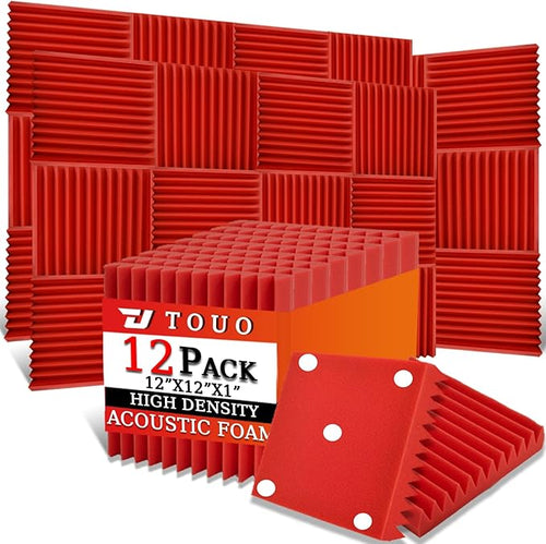 12 Pack Acoustic Panels – Sound Proof Foam Panels by TOUO