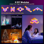 OJQ 8 Pack Hexagon Lights Wall RGB Panel - Image 5