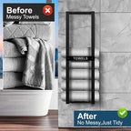 Towel Rack for Rolled Towels, Towel Racks for Bathroom, Wall Mounted 31 inch - Image 3