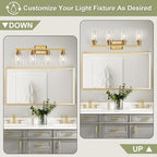 Unicozin Modern Bathroom Light Fixtures, 4 Light Vanity Lights Over Mirror - Image 5