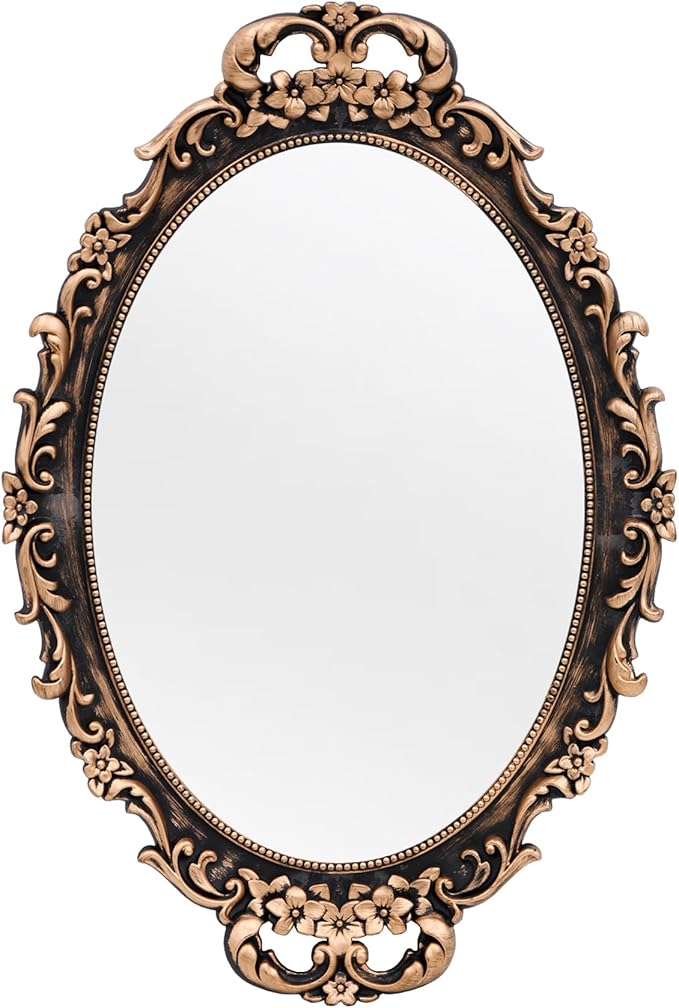 Tstarer Vintage Decorative Gold Framed Mirror, Wall Hanging Mirrors & Tabletop by Tstarer