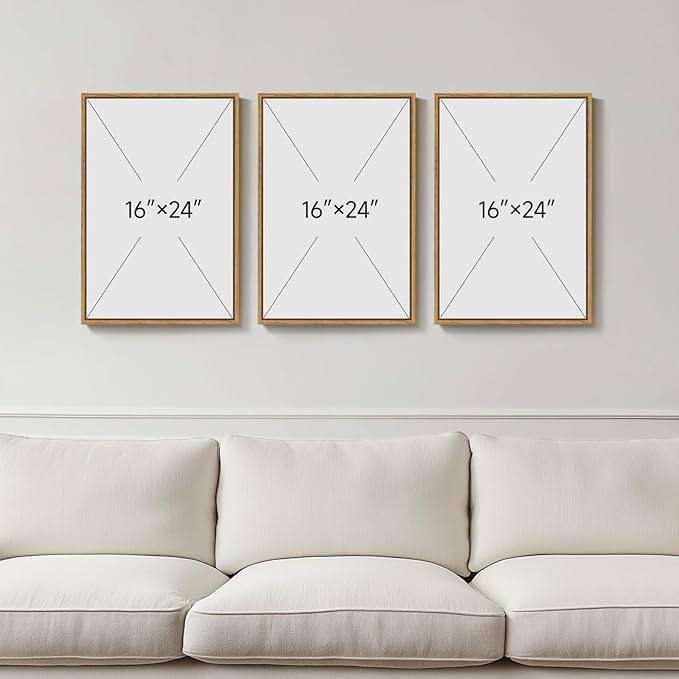 Framed Boho Botanical Wall Art for Living Room, 3 Piece Modern Green Bohemian - Image 5