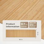 OUZUGIE 2 Pack 96x24 Inch Natural Bamboo Wall Panel – Twinned Carbides Pole - Image 2