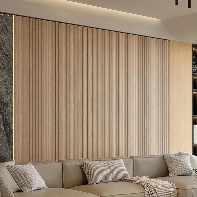 YU LI 3DH Peel and Stick PVC Slat Wall Panel 236"x15.75" Self-Adhesive Thick - Image 2