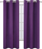 LEMOMO Blackout Curtains 42 x 84 Inch/Purple Curtains Set of 2 Panels/Room - Image 2