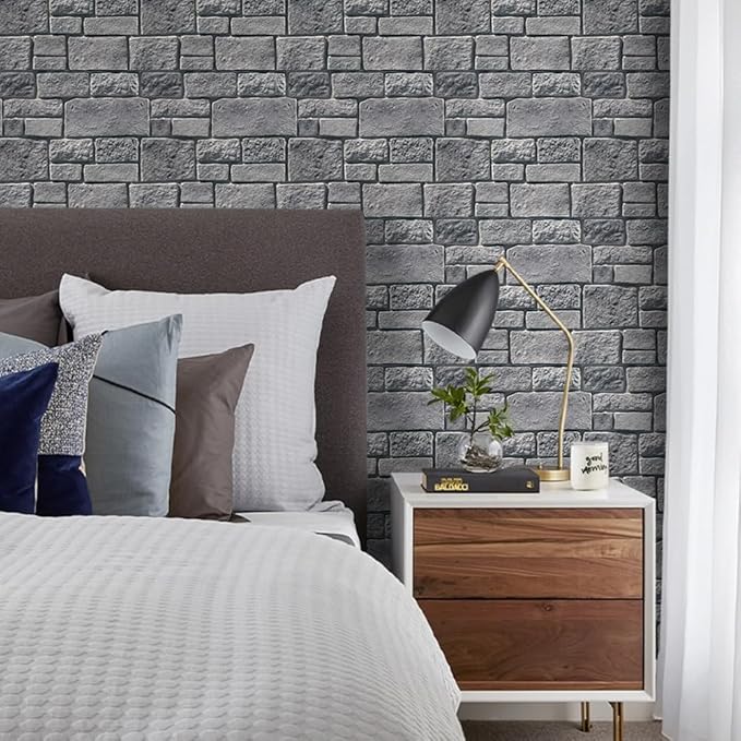 COMSTICKC 3D Wall Panel Peel and Stick, Faux Stone Wall Panel 10 Pcs 12"X12" - Image 6
