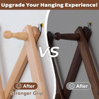 SCUNDA Wall Rack with 16 Hooks, Wooden Wall Expandable Coat Rack - Image 2
