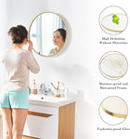 DUMOS Gold Circle Mirror for Wall 24.02 inch, Bathroom Round Mirror for Over - Image 4