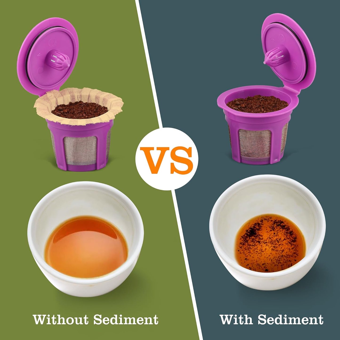 300 Count Natural Disposable Coffee Paper Filters, Compatible with Keurig 1.0 and 2.0 Coffee Maker fit all Kind of Reusable Coffee Pods