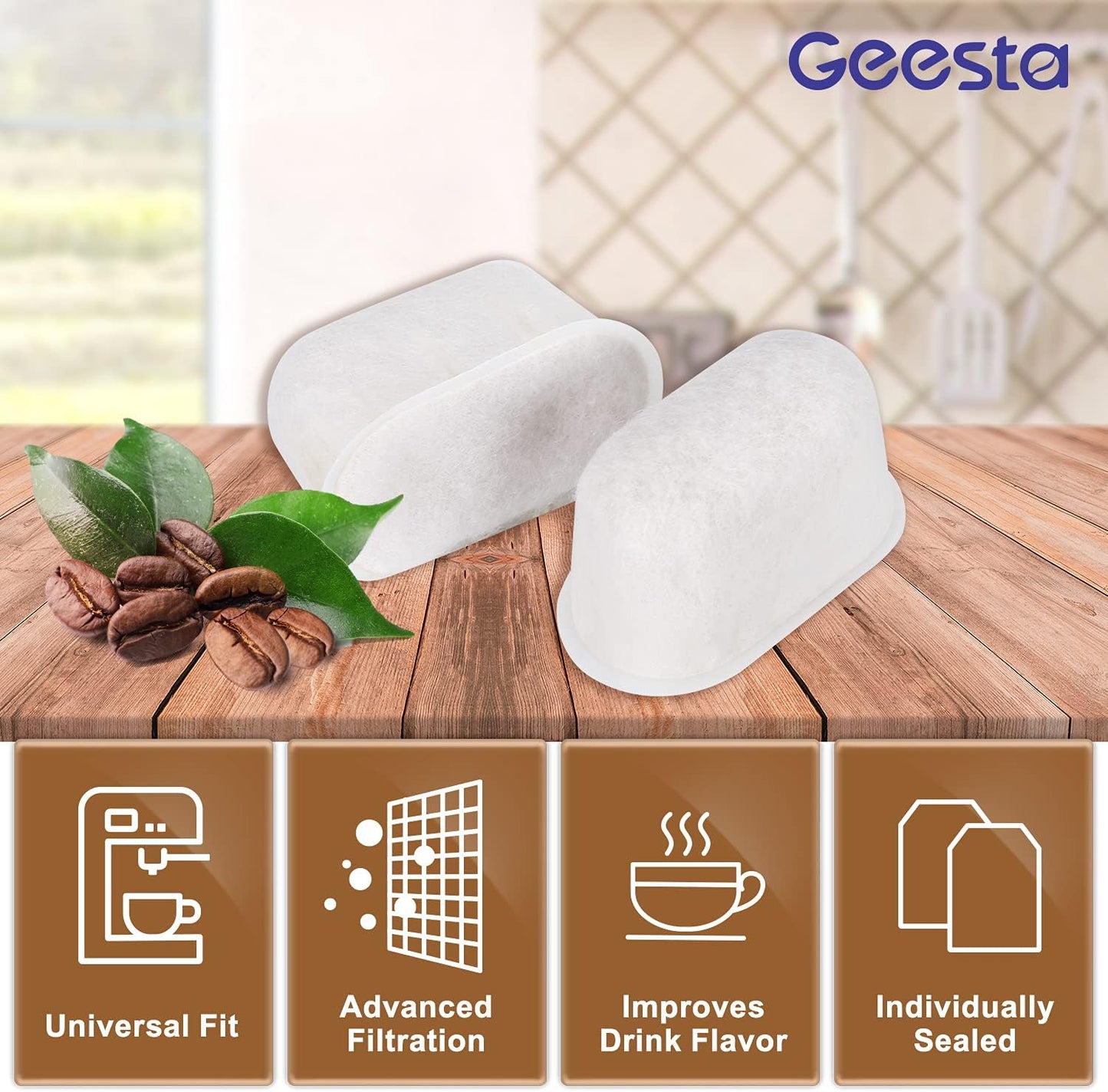 Premium 6-pack Water Filters For Replacement Breville BWF100 with Ion Exchange Resin inside