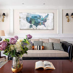 Map of The United States Wall Decor Map Canvas Wall Art - Image 8