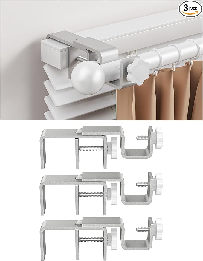 Over-Blinds Curtain Rod Brackets by onneka
