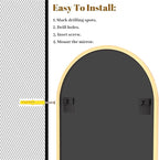 VooBang Arched Wall Mirror, 24 x 36 inch Arch Bathroom Mirror, Wall Mounted - Image 7