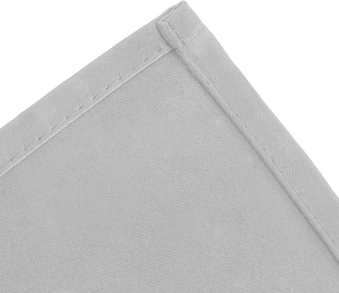 LEMOMO Blackout Curtains 66 x 54 Inch Long Light Grey Curtains Set of 2 Panels - Image 7