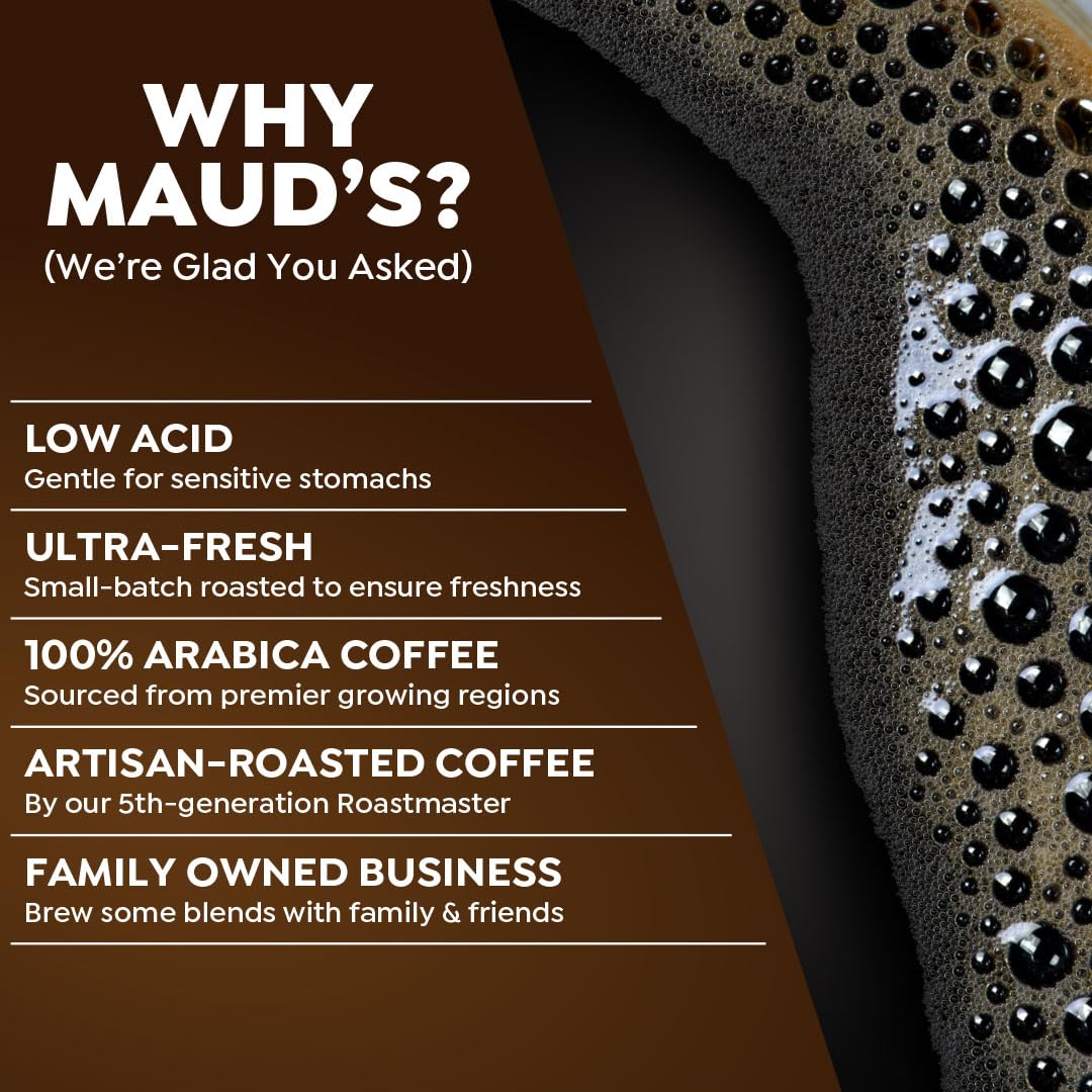 Maud's Decaf Dark Roast Coffee Pods, 200 ct, Decaffeinated Recyclable Single Serve Pods – 100% Arabica Coffee, Compatible with Keurig K Cups Maker