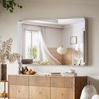 VooBang Bathroom Mirror 30x48 inch, Modern Round Corner Bathroom Vanity Mirror - Image 7