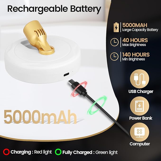 HAMVIDNE LED Spotlight, Rechargeable Battery Picture Lights, Uplighting Indoor - Image 2