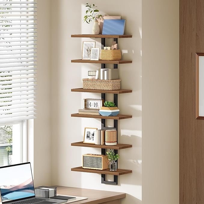 HOOBRO Floating Shelves, 15 Inch Wall Shelf Set of 3, Wall Mounted Storage - Image 3