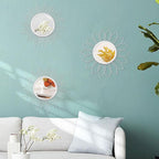 3 Pack Metal Mirrors for Wall Sunburst Wall Mirrors Home Décor Decorative - Image 6