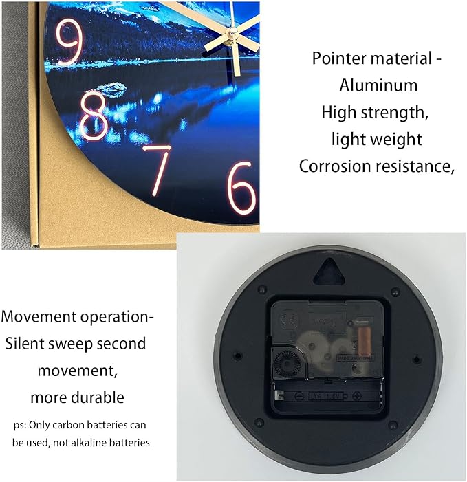 Large Wall Clocks for Living Room Decor Glass 20 Inch Analog Wall Clocks - Image 7