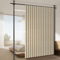 100% Blackout Room Divider Curtains Sets Beige W100 x L84 in, 1 Panel Curtain by AJAZZ