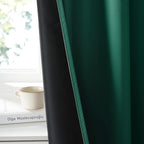 RYB HOME Bedroom Blackout Curtains 72 inches Long, 100% Blackout Thermal - Image 3