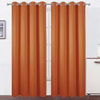 LEMOMO Blackout Curtains 52 x 95 inch/Orange Curtains Set of 2 Panels/Thermal by Lemomo