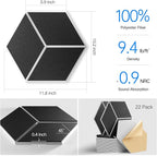 22-Pack Self-Adhesive Acoustic Panels, Flame-Resistant Soundproof Foam. Absorbs - Image 3