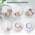 GLVSAE Wall Clock 12 Inches Non-Ticking Wall Clocks Battery Operated Large Easy - Image 5