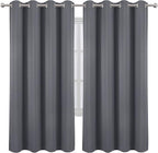LEMOMO Grey Thermal Blackout Curtains/52 x 72 Inch/Set of 2 Panels Room - Image 2