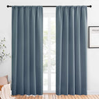 NICETOWN Window Curtains Blackout Drapes, Smoky Blue, 1 Pair, 52 by 84-Inch by NICETOWN