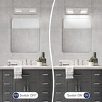 SineRise LED Modern Bathroom Vanity Light Fixtures, Brushed Nickel Modern - Image 5
