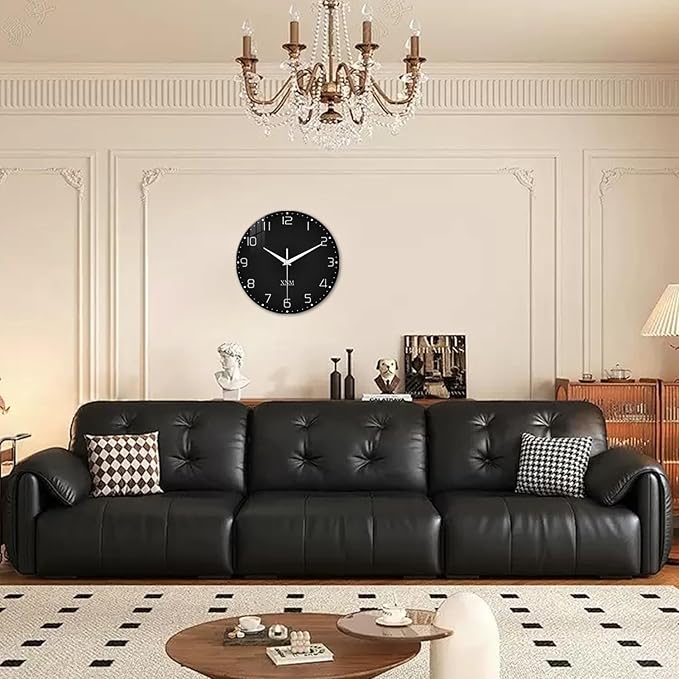 XNM Black Wall Clock for Living Room Minimalist Large Clock Battery Operated 20 - Image 5