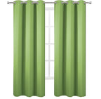 LEMOMO Light Green Blackout Curtains/42 x 84 Inch/Set of Two Panels Grommet - Image 2