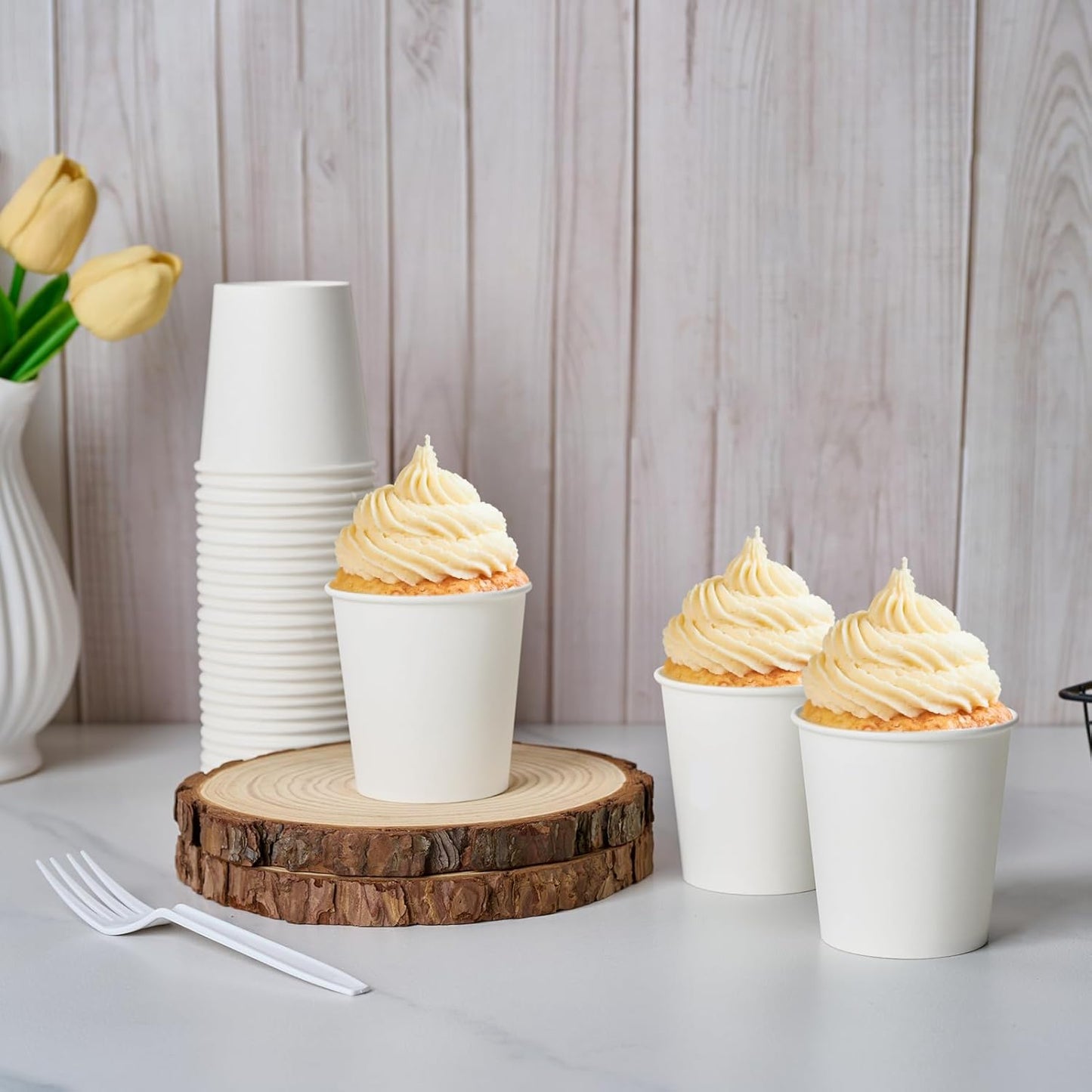 LITOPAK 500 Count 6 oz Paper Cups, Small Disposable Coffee Cups, Paper Espresso Cups, Hot Drinking Cups for Party, Picnic, Travel and Events