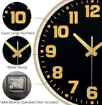 Wall Clock, 8inch Modern Silent Non-Ticking Wall Clocks Battery Operated - Image 6