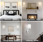 Battery Operated Wall Sconces Set of Two, Wireless Rechargeable Wall Light - Image 8