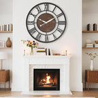 Pytha Sight 24 Inch Large Oversized Farmhouse Modern Decorative Wall Clock - Image 3