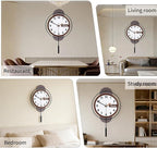 Dankeit Modern Wall Clock with Oak Wood Dial and Silent Movement, 12.6x22.8 - Image 7