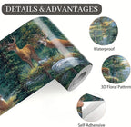 Forest Deer Wallpaper Border 196x4 Inch Peel and Stick Wall Border Self - Image 9